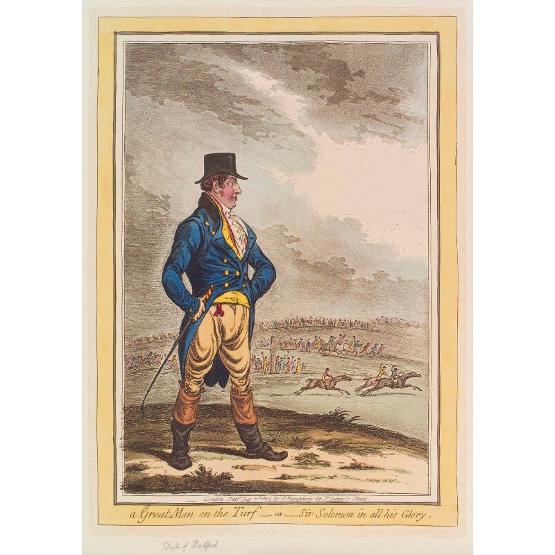 Traditionally identified as John Russell, 6th Duke of Bedford, or possibly Mr Johnson (‘A great man on the turf, – or – Sir-Solomon in all his glory’) Portrait Print