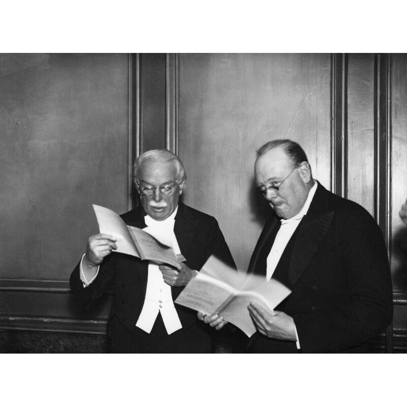 David Lloyd George; Winston Churchill Portrait Print