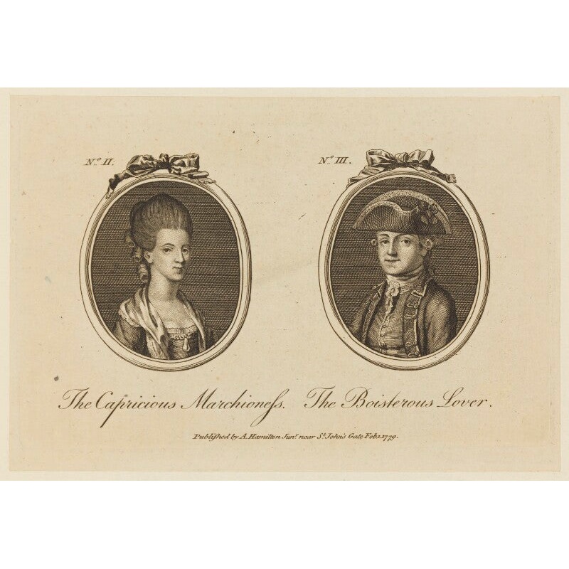 ‘The capricious marchioness and the boisterous lover’ Portrait Print