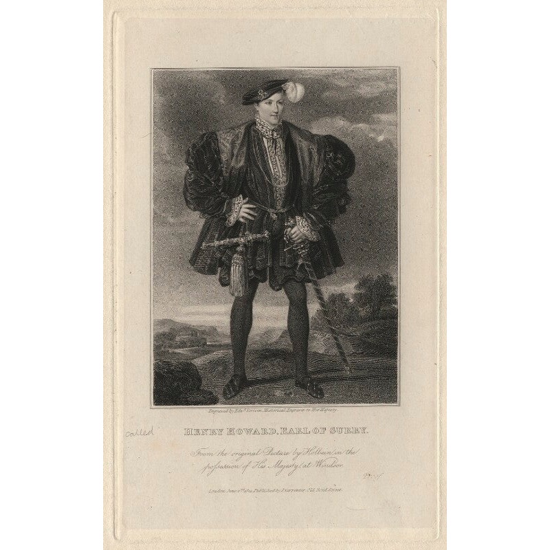 Unknown man, engraved as Henry Howard, Earl of Surrey Portrait Print
