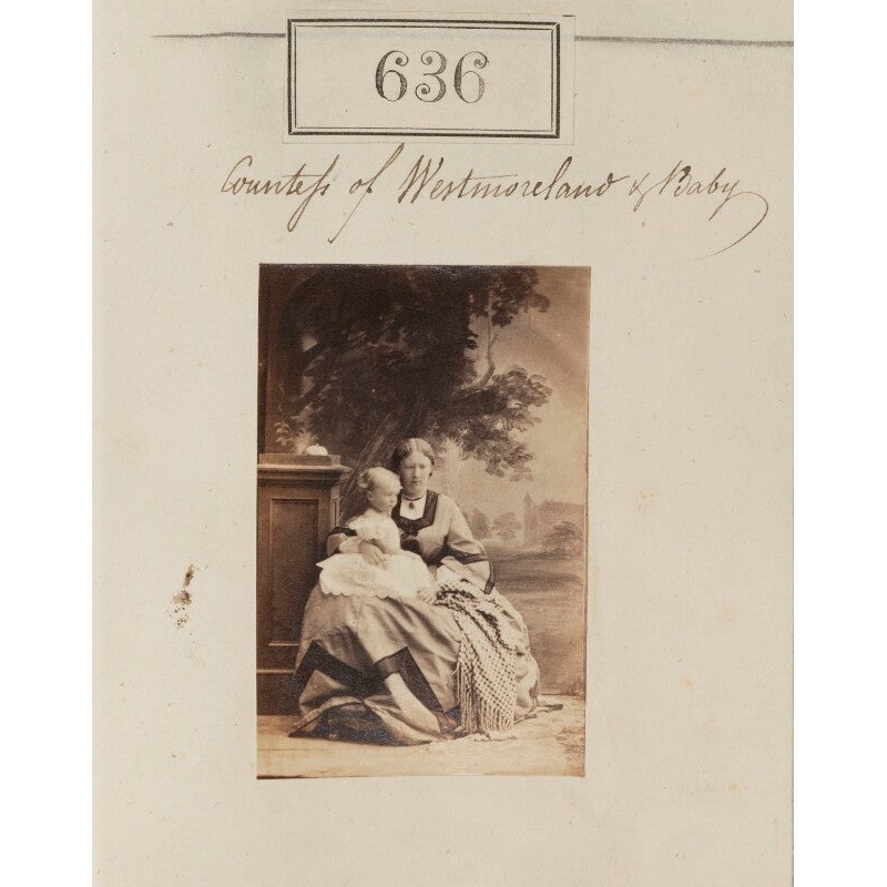Adelaide Ida Fane (ne Curzon), Countess Westmorland and baby, probably Anthony Mildmay Julian Fane, 13th Earl of Westmorland Portrait Print