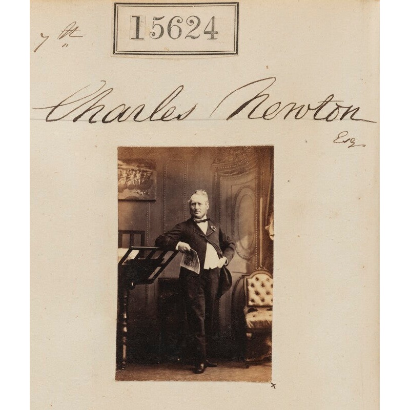 Charles Newton Portrait Print-Unframed & Black Frame & Grey Frame & Oak Frame & White Frame-Extra small (glossy paper only) & Small & Medium & Large & Extra large (unframed, glossy paper only)-Glossy photo paper & Matt art paper & Canvas (medium only)