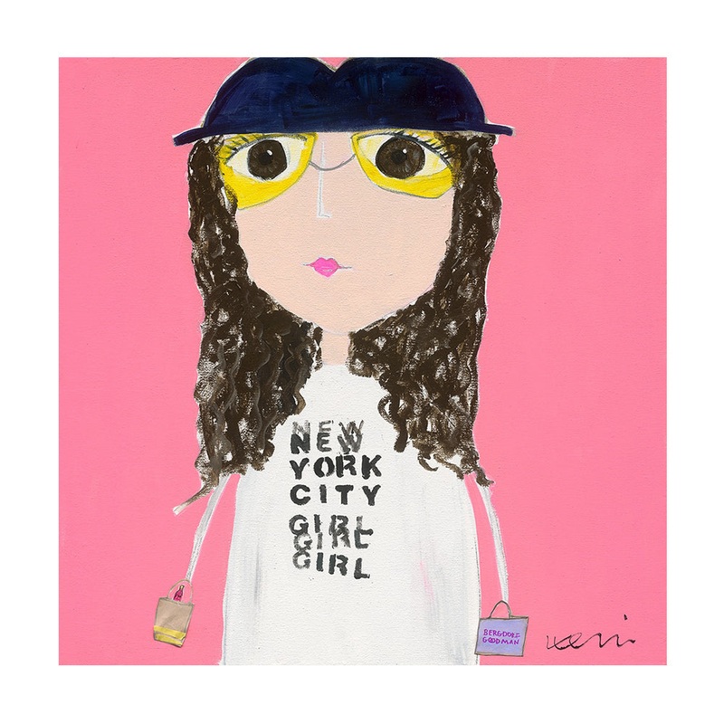 NYC Girl Too Art Print-Print & Print + White Frame & Print + Black Frame & Stretched Canvas & Plexi & Aluminum-20×20 & 24×24 & 30×30 & 36×36 & 40×40 & 48×48 & 15×15